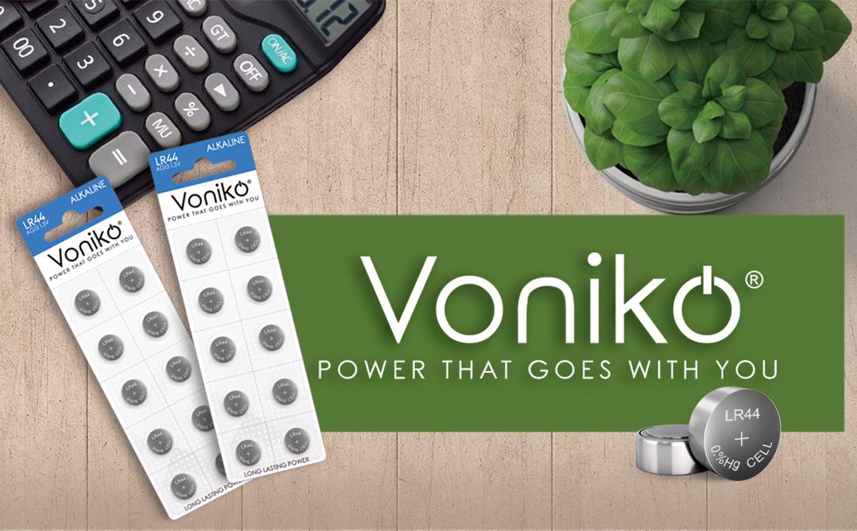 VONIKO LR44 batteries with a calculator
